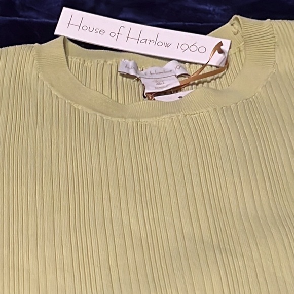 NWT House of Harlow 1960 2-Piece Ribbed Crew Neck/Skirt Set - Picture 2 of 14